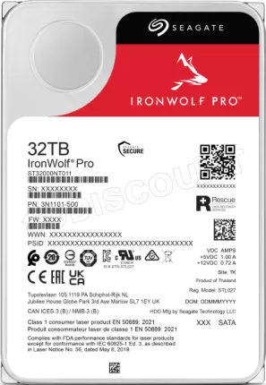 Photo de Disque Dur 3,5" Seagate IronWolf Pro 32To - S-ATA