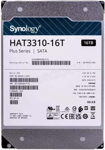 Photo de Disque Dur 3,5" Synology HDD Plus 16To - S-ATA