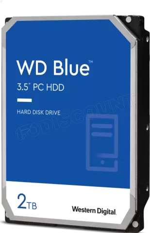 Photo de Disque Dur 3,5" Western Digital Blue 2To (2000Go) - S-ATA 256Mo 5400 trs/mn