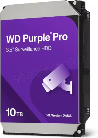 Photo de Disque Dur 3,5" Western Digital Purple Pro 10To 512Mo - S-ATA