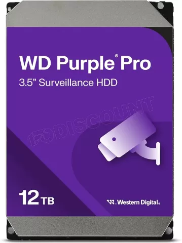 Photo de Disque Dur 3,5" Western Digital Purple Pro 12To 512Mo - S-ATA