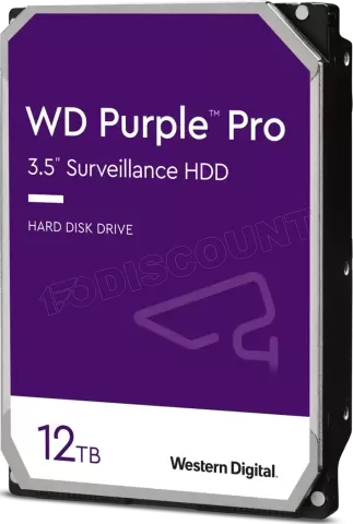 Photo de Disque Dur 3,5" Western Digital Purple Pro 12To - S-ATA