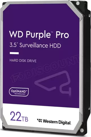 Photo de Disque Dur 3,5" Western Digital Purple Pro 22To  - S-ATA