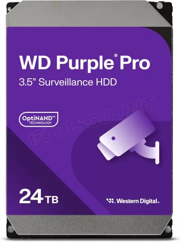 Photo de Disque Dur 3,5" Western Digital Purple Pro 24To - S-ATA