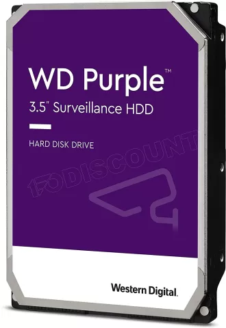 Photo de Disque Dur 3,5" Western Digital Purple Surveillance 3To  - S-ATA 64Mo