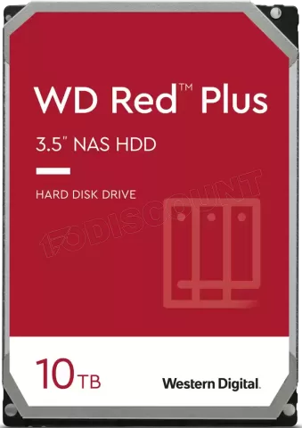 Photo de Disque Dur 3,5" Western Digital Red Plus 10To  - S-ATA 3,5"
