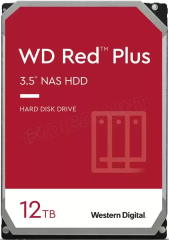 Photo de Disque Dur 3,5" Western Digital Red Plus 12To  - S-ATA 3,5"