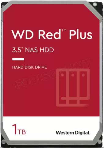 Photo de Disque Dur 3,5" Western Digital Red Plus 1To - S-ATA 3,5"