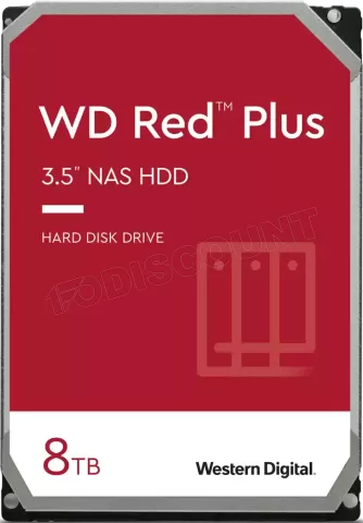 Photo de Disque Dur 3,5" Western Digital Red Plus 8To 128Mo - S-ATA 3,5"
