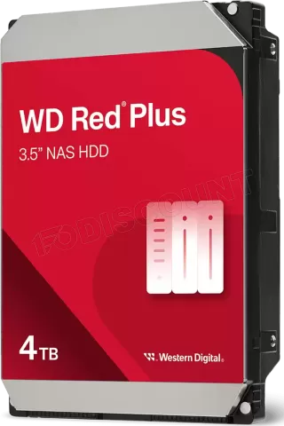 Photo de Disque Dur 3,5" Western Digital Red Plus NAS 4To 128Mo - S-ATA 3,5"