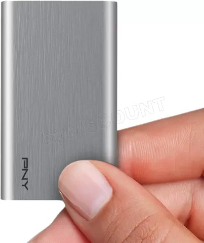 Photo de Disque dur externe PNY Elite 240Go SSD USB 3.1 (Argent)