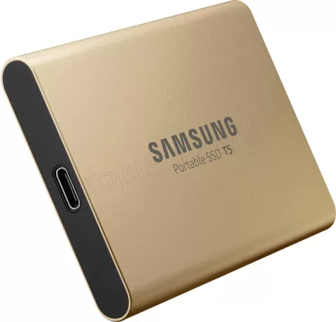 Photo de Disque dur externe Samsung SSD portable T5 1To (1000 Go) (MU-PA1T0G/EU) USB 3.0 - 2,5" (Or)