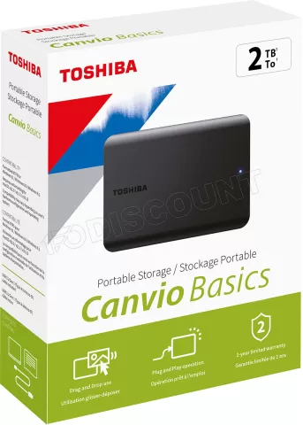 Photo de Disque Dur externe Toshiba Canvio Basics 2022 - 2To (Noir)
