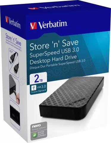 Photo de Disque Dur externe Verbatim Store'N'Save - 2To (Noir)