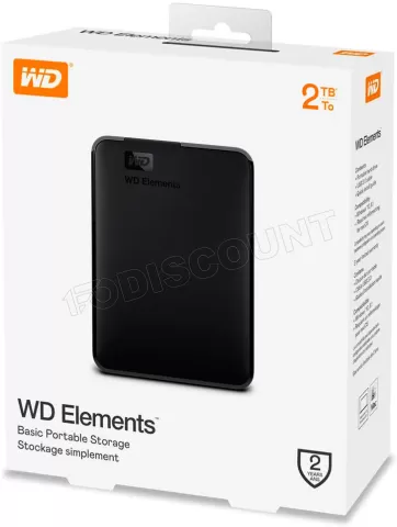 Disque dur externe 1to - 2.5 wd elements portable noir Western