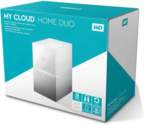 Photo de Disque Dur Externe Western Digital My Cloud Home Duo 8To (8000Go) RJ45 - 3,5" (Blanc)