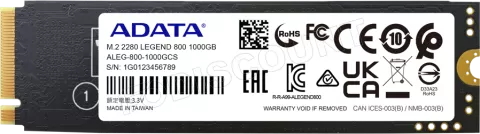Photo de Disque SSD Adata Legend 800 1To  - M.2 NVMe Type 2280