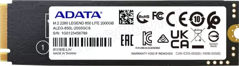 Photo de Disque SSD Adata Legend 850 Lite 2To  - M.2 NVMe Type 2280