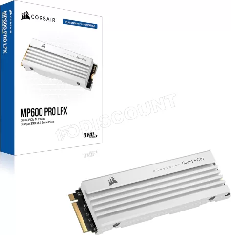 Photo de Disque SSD Corsair MP600 Pro LPX 2To - NVMe M.2 Type 2280 (Blanc)