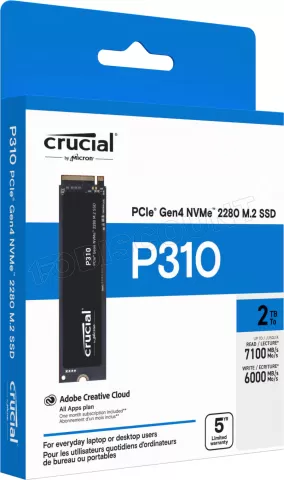 Photo de Disque SSD Crucial P310 500Go - M.2 NVMe Type 2280
