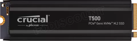 Photo de Disque SSD Crucial T500 2To  avec dissipateur - NVMe M.2 Type 2280