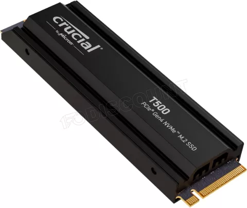 Photo de Disque SSD Crucial T500 4To avec dissipateur - NVMe M.2 Type 2280