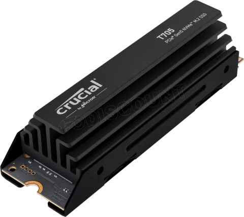 Photo de Disque SSD Crucial T705 2To avec dissipateur - NVMe M.2 Type 2280