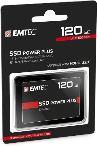 Photo de Disque SSD Emtec X150 Power Plus 120Go - S-ATA 2,5"