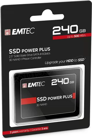Photo de Disque SSD Emtec X150 Power Plus 240Go - S-ATA 2,5"