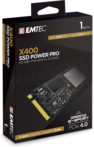 Photo de Disque SSD Emtec X400 Power Pro 1To  - NVMe M.2 Type 2280