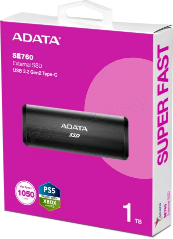 Photo de Disque SSD externe Adata SE760 - 1To  (Noir)