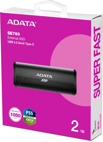Photo de Disque SSD externe Adata SE760 - 2To (Noir)