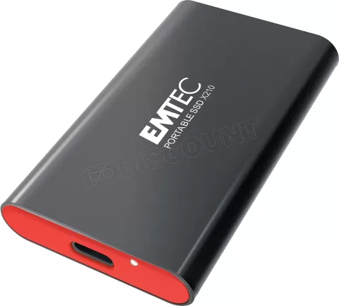 Photo de Disque SSD externe Emtec X210 - 128Go (Noir/Rouge)