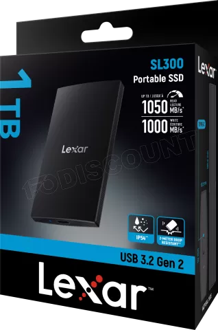 Photo de Disque SSD externe Lexar SL300 - 1To (Noir)
