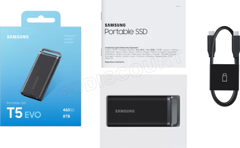 Photo de Disque SSD externe Samsung T5 Evo - 2To (Noir)