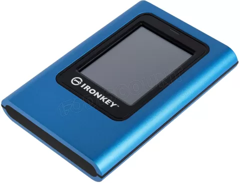 Disque SSD externe sécurisé Kingston IronKey Vault Privacy 80 - 480Go  (Bleu) à prix bas