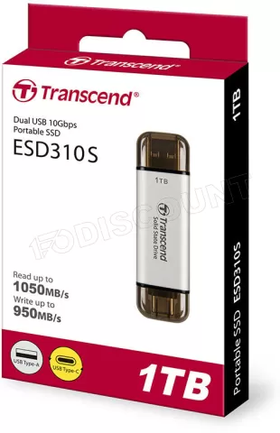 Photo de Disque SSD externe Transcend ESD310 - 1To (Argent)