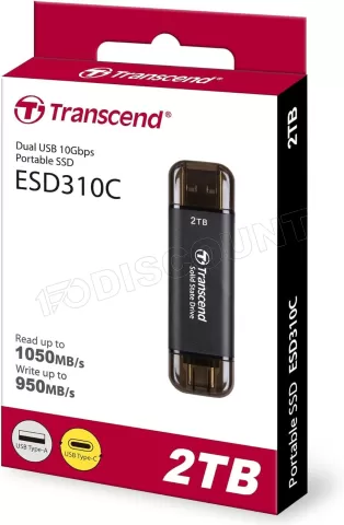 Photo de Disque SSD externe Transcend ESD310 - 2To (Noir)