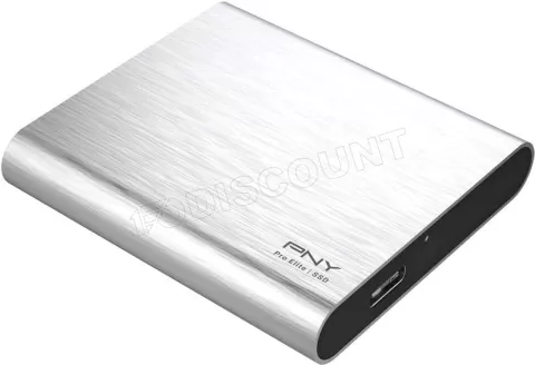 Disque SSD externe USB 3.1 PNY Pro Elite - 1To (Argent) à prix bas