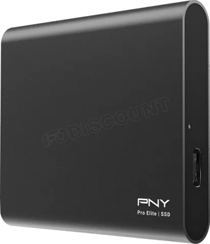 Disque SSD externe USB 3.1 PNY Pro Elite - 500Go (Noir) à prix bas
