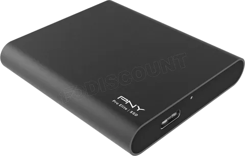 Disque SSD externe USB 3.1 PNY Pro Elite - 500Go (Noir) à prix bas