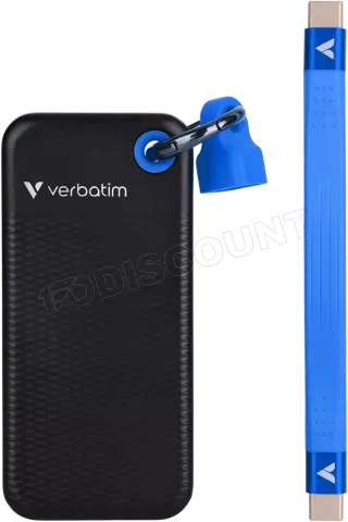 Photo de Disque SSD externe Verbatim Pocket - 128Go (Noir/Bleu)