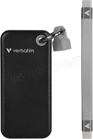 Photo de Disque SSD externe Verbatim Pocket - 128Go (Noir/Gris)