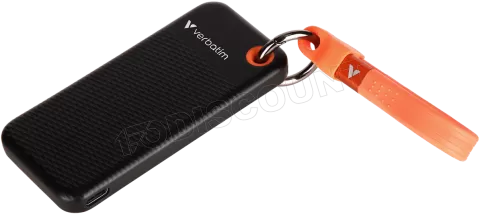 Photo de Disque SSD externe Verbatim Pocket - 128Go (Noir/Orange)