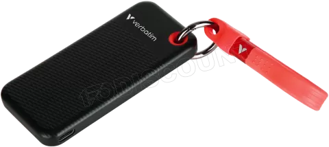 Photo de Disque SSD externe Verbatim Pocket - 128Go (Noir/Rouge)