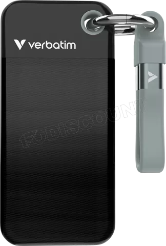 Photo de Disque SSD externe Verbatim Pocket - 512Go (Noir/Gris)
