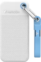 Photo de Disque SSD externe Verbatim Pocket Couleur - 2To (Blanc/Bleu)