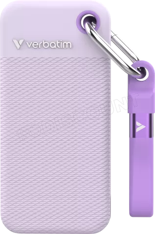 Photo de Disque SSD externe Verbatim Pocket SSD Couleur - 2To (Blanc/Violet)