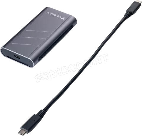 Photo de Disque SSD externe Verbatim TurboMetal - 4To (Gris)