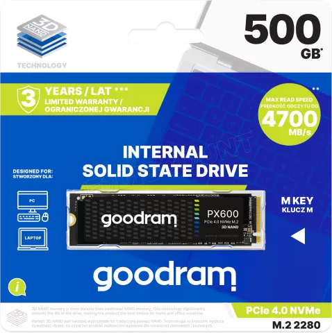 Photo de Disque SSD GoodRam PX600 500Go - NVMe PCIe